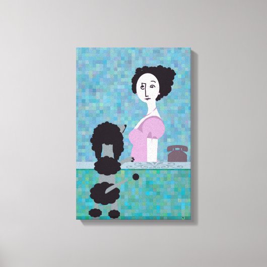 Poodelhaar Canvas Afdruk (Voorkant)