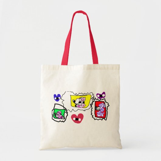 Poodelhart tote bag (Voorkant)