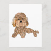 Poodelhond  briefkaart (Voorkant)