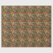 Poodelhond Herfst Oogst Thanksgiving Cadeaupapier (Vlak)