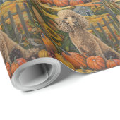 Poodelhond Herfst Oogst Thanksgiving Cadeaupapier (Rol Hoek)