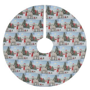 Poodelhond in Sneeuw Kerstmis Kerstboom Rok