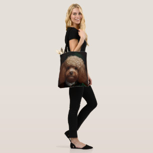 Poodelhond in St. Patrick's Dag Jurk Tote Bag