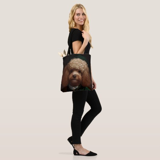 Poodelhond in St. Patrick's Dag Jurk Tote Bag (Op model)