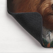 Poodelhond in St. Patrick's Day-jurk Muismat (Hoek)
