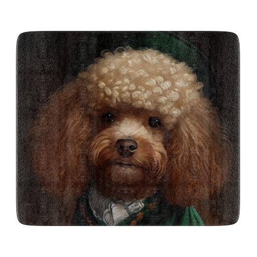 Poodelhond in St. Patrick's Day-jurk Snijplank (Voorkant)