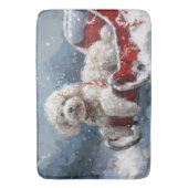 Poodelhond Kerst Festiviteit Badmat (Voorkant Verticaal)