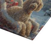 Poodelhond Kerst Festiviteit Snijplank (Hoek)