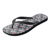 Poodelhond Kerst Festiviteit Teenslippers (Schuin)