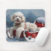 Poodelhond Kerstfeest Muismat (Met muis)