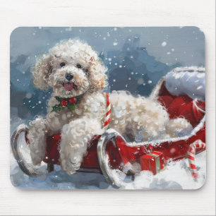 Poodelhond Kerstfeest Muismat