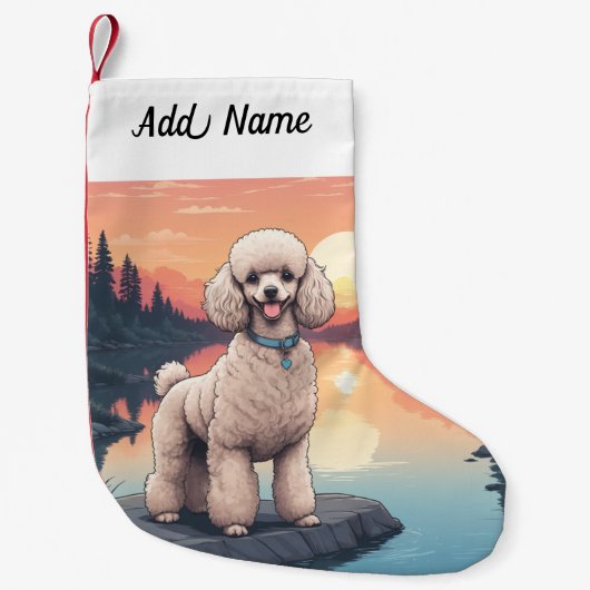Poodelhond Kleine Kerstsok (Voorkant)