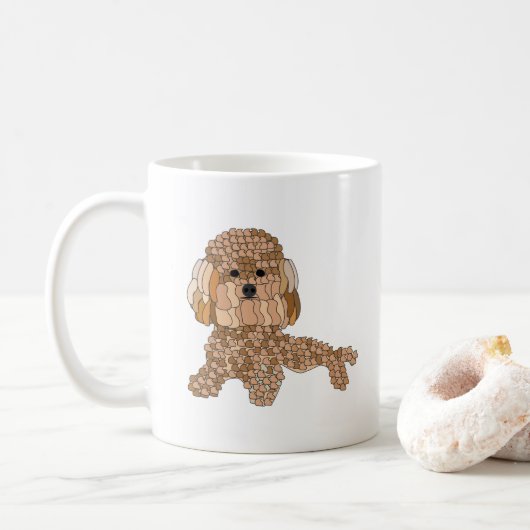 Poodelhond  koffiemok (Met donut)