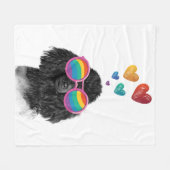 Poodelhond met Hartjes Valentijnsdag  Fleece Deken (Voorkant (Horizontaal))