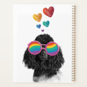 Poodelhond met Hartjes Valentijnsdag Planner (Achterkant)