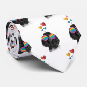 Poodelhond met Hartjes Valentijnsdag Stropdas (Opgerold)