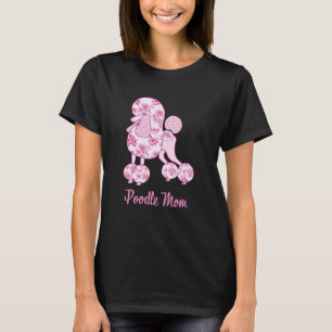 Poodelmama Roze Bloemendessin Trendy Poodle T-shirt