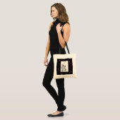 Poodeltas Roze Zwart Retro Jaren Vijftig Tote Bag (Voorkant (model))