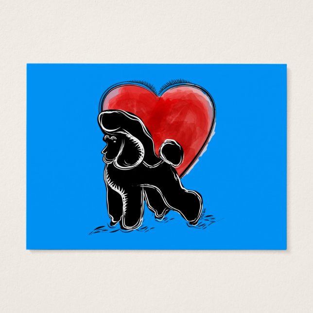 Poodeltekening Visitekaartjes (Achterkant)