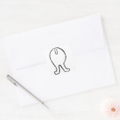 poodembek wit vierkante sticker (Envelop)