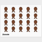 poodembruin vierkante sticker (Vel)