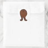 poodembruin vierkante sticker (Tas)