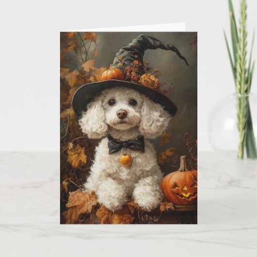 Poodheks Halloween Feestdagen Kaart (Voorkant)