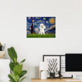 Poodle (14W) - Sterrennacht Poster (Thuiskantoor)