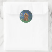 Poodle (Abrikoos 10) - Lelies 5 Ronde Sticker (Tas)