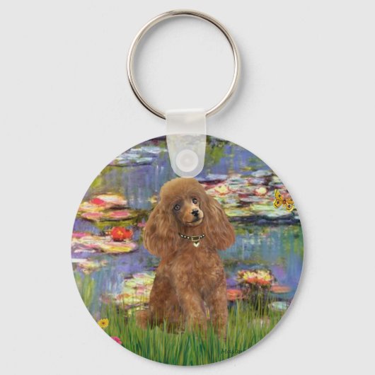 Poodle (Abrikoos 10) - Waterlelies 2 Sleutelhanger (Voorkant)