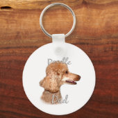 Poodle (abrikoos) Pa 2 Sleutelhanger (Achterkant)