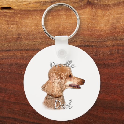 Poodle (abrikoos) Pa 2 Sleutelhanger (Voorkant)