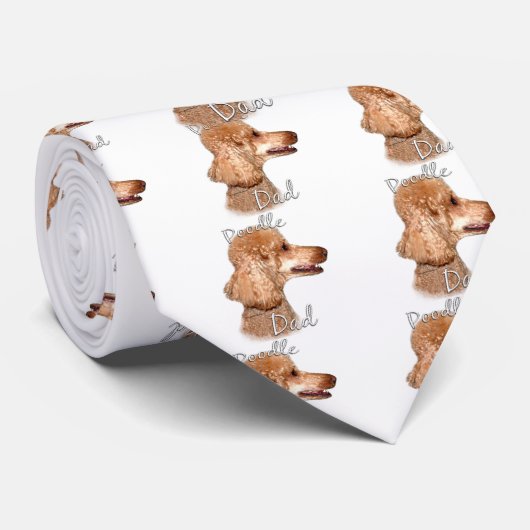 Poodle (abrikoos) Pa 2 Stropdas (Opgerold)