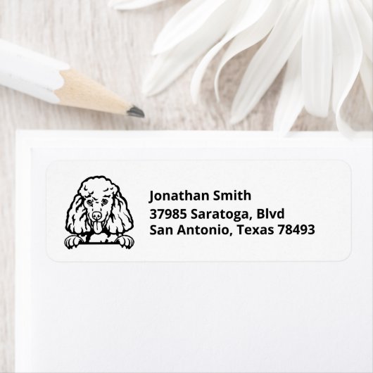 POODLE | Afbeelding op retouradres Etiket (Insitu)