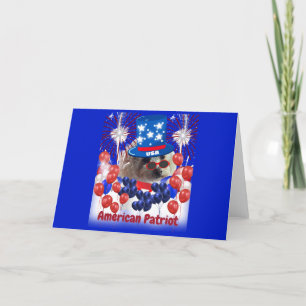 Poodle Amerikaanse Patriottenvouwkaart Kaart