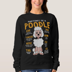 Poodle Anatomy Funny Dog mam Papa Gift Trui