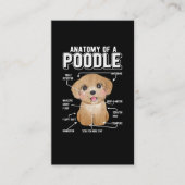 Poodle Anatomy Funny Dog Visitekaartje (Voorkant)