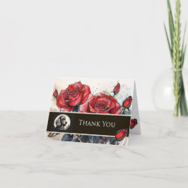 Poodle and Roses Thank You Card Bedankkaart