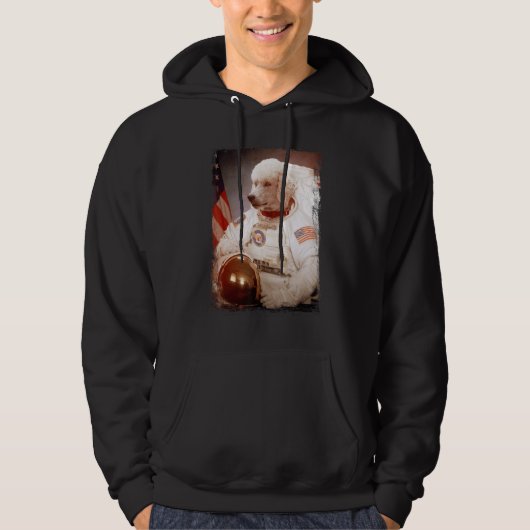 Poodle Astronaut Moon Space Mission Animal Astrona Hoodie (Voorkant)