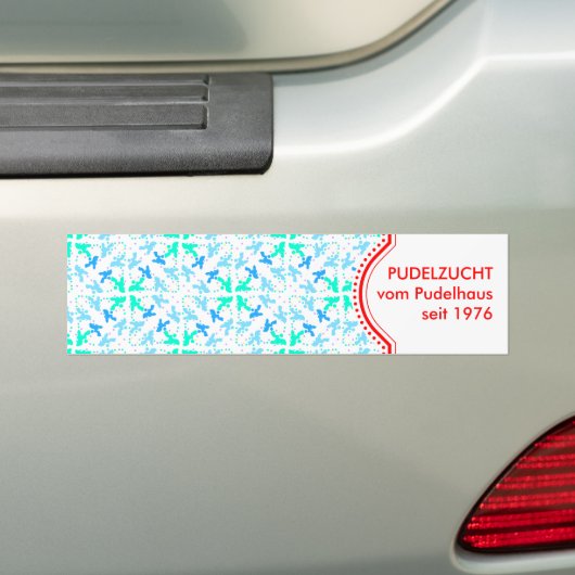 Poodle auto sticker (Op auto)