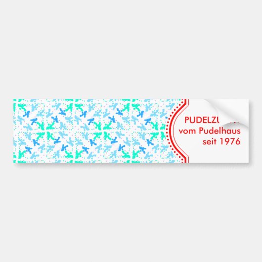 Poodle auto sticker (Voorkant)