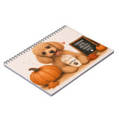 Poodle Autumn Café Notitieboek (Linkerzijde)