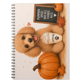 Poodle Autumn Café Notitieboek