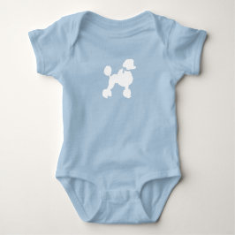 Poodle Baby Shower Blauw Romper