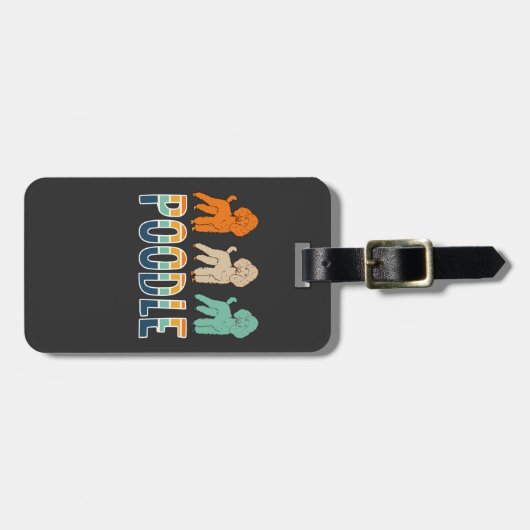 Poodle Bagagelabel (Voorkant horizontaal)