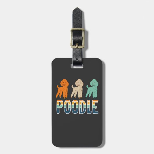 Poodle Bagagelabel (Voorkant verticaal)