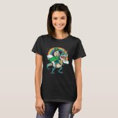 Poodle Beer Dino Rex Horn Rainbow Dog T-shirt (Voorkant volledig)