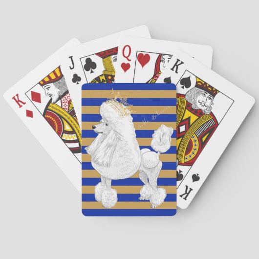 Poodle Behavig speelkaarten (Achterkant)