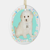 Poodle/Bichon Mix Puppy Celebrates Life Keramisch Ornament (Rechts)