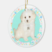Poodle/Bichon Mix Puppy Celebrates Life Keramisch Ornament (Links)
